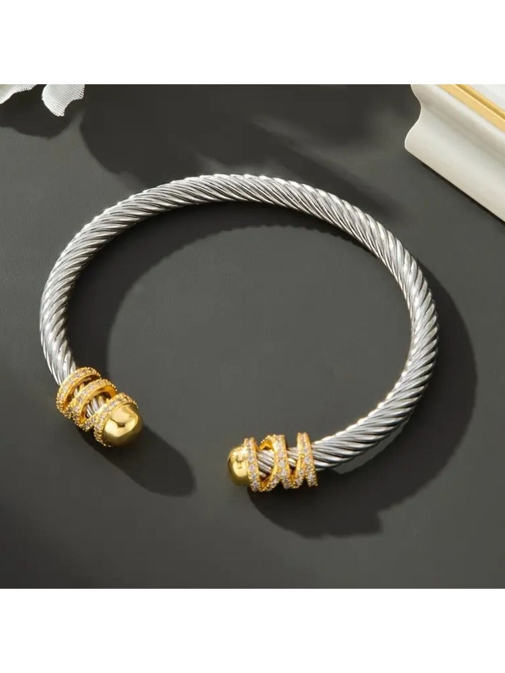 Elegant Silver and Gold Bracelet